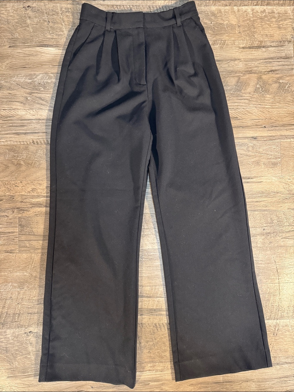 Abercrombie & Fitch Black High-Waist Pleated Trousers - Size 26/2R